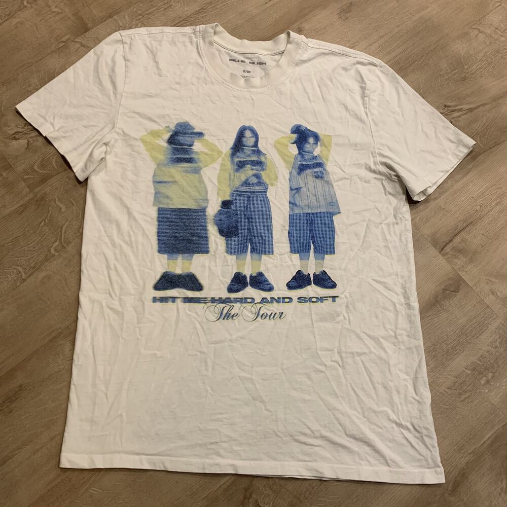 Billie Eilish Hit Me Hard and Soft The Tour T-Shirt 2024 Adult S/M White Indie